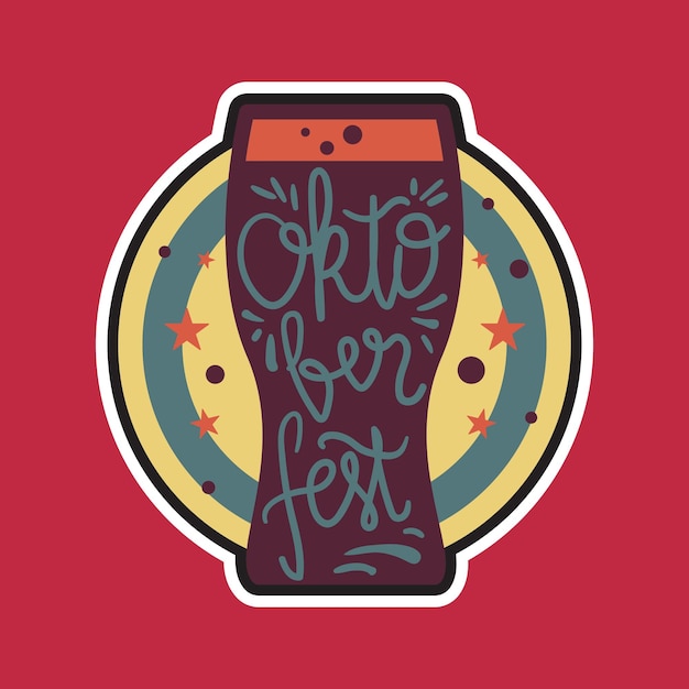 Oktoberfest Lettering Badge