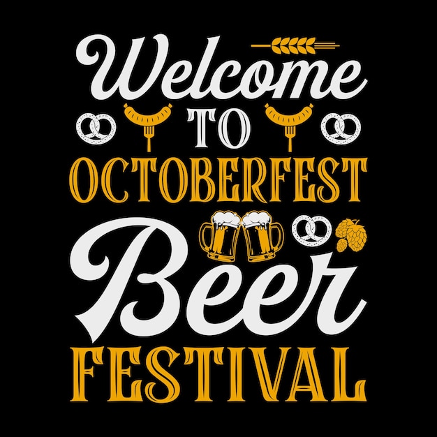 Oktoberfest typography t-shirt design