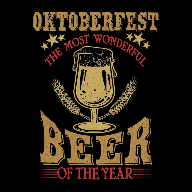 Vector oktoberfest typography tshirt design oktoberfest vector print template