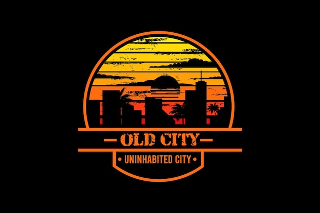 Old city retro vintage landscape design