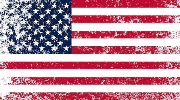 Old dirty american flag.