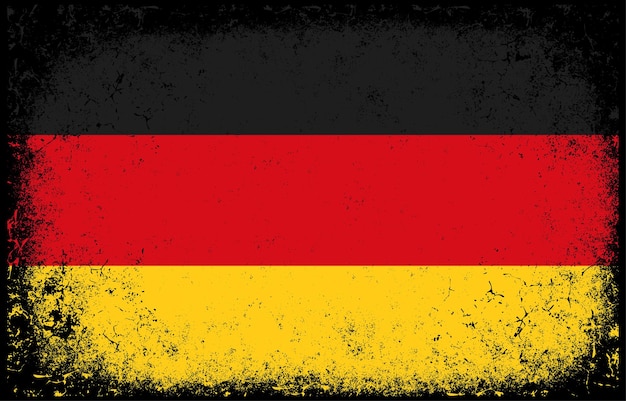 Old dirty grunge vintage germany national flag illustration