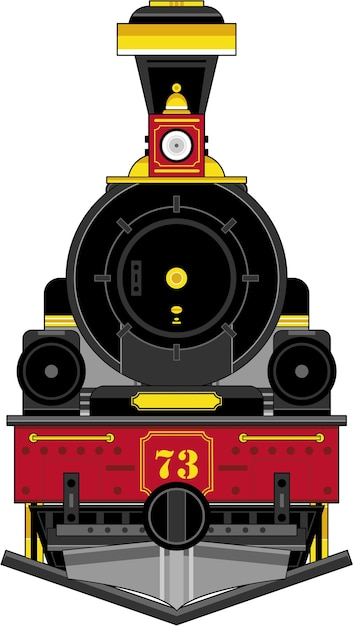 Old Fashioned Wild West Vintage Steam Train Illustration