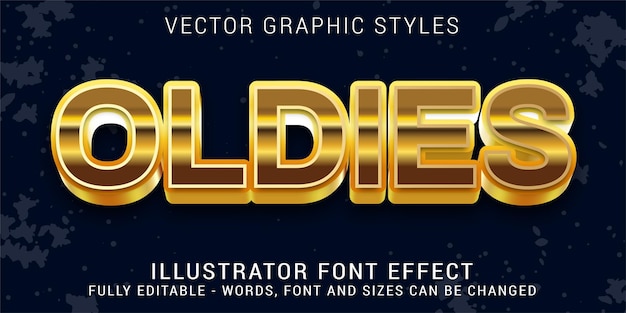 Old gold text effect