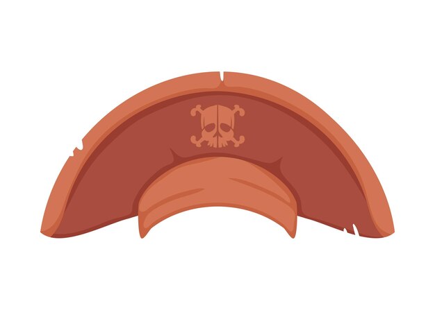 Vector old hat headdress for pirates and robbers cartoon style