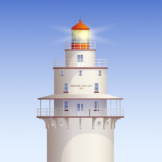 Old Lighthouse Illustration 