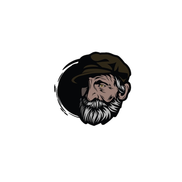 Vector old man character