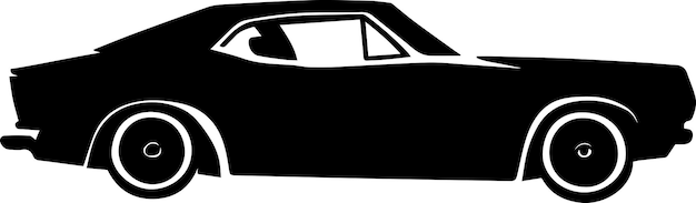 Old model car vector silhouette