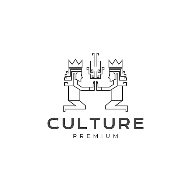 Old people history kingdom logo design