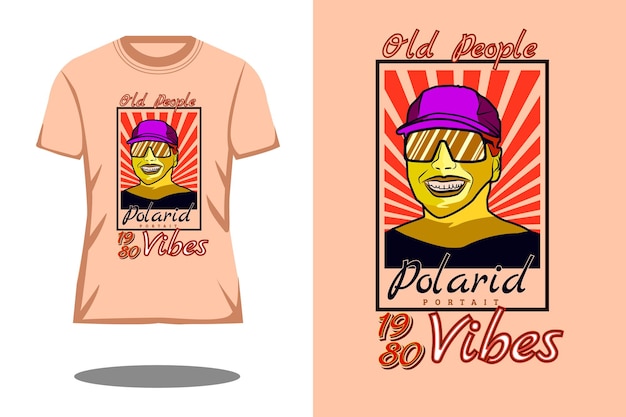 Old people vibes retro t shirt design