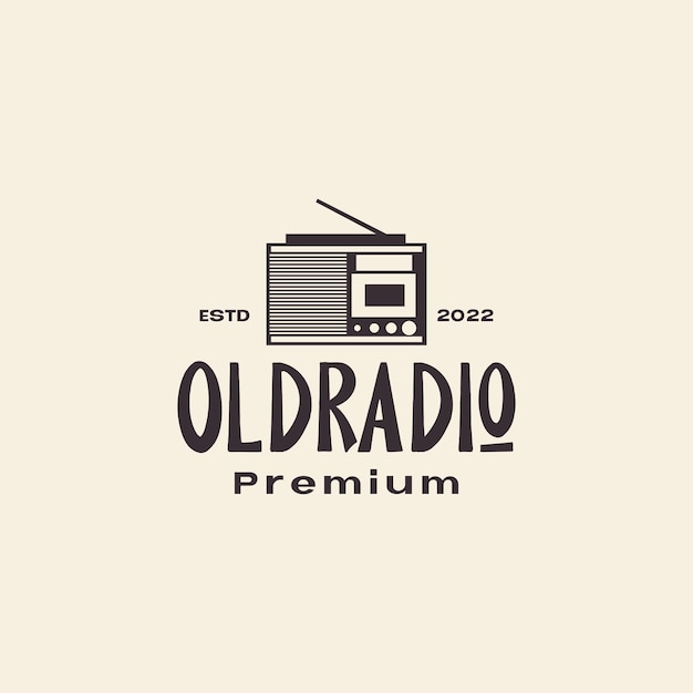 Old radio hipster logo design vector graphic symbol icon illustration creative idea