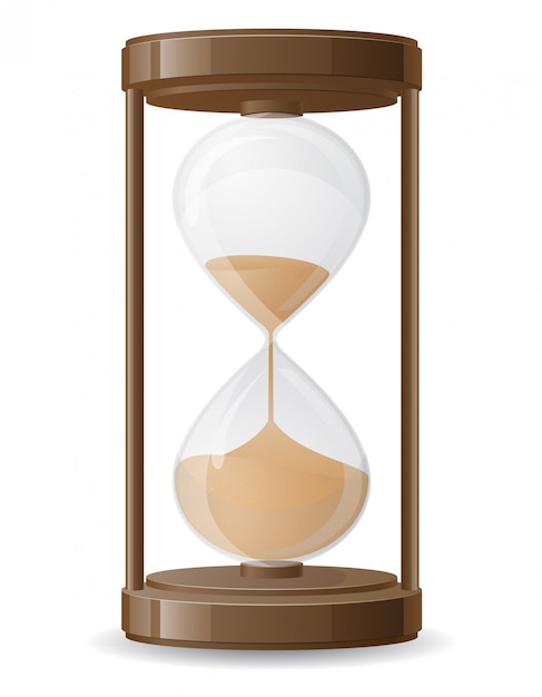 Old retro hourglass vector illustration