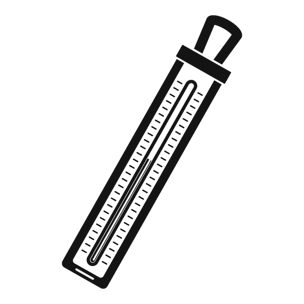 Old thermometer icon Simple illustration of old thermometer vector icon for web