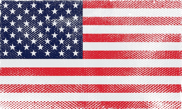 Old vintage flag of the united states