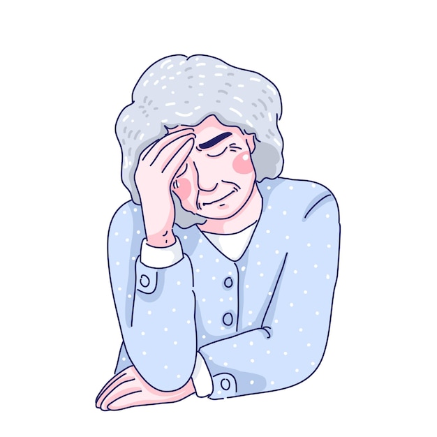 Older woman cartoon illustration design