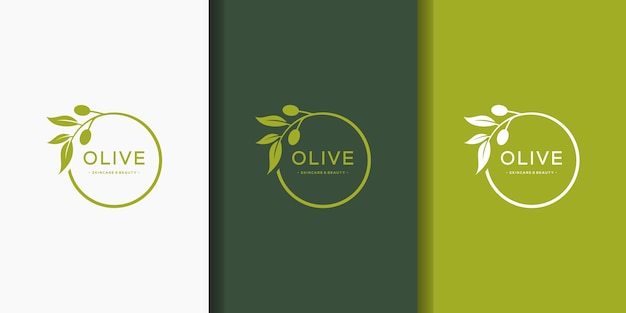 olive circle logo template