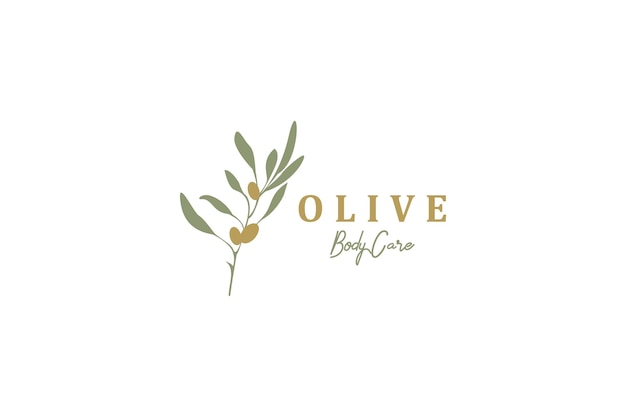 Olive Droplet and Flower logo design inspiration