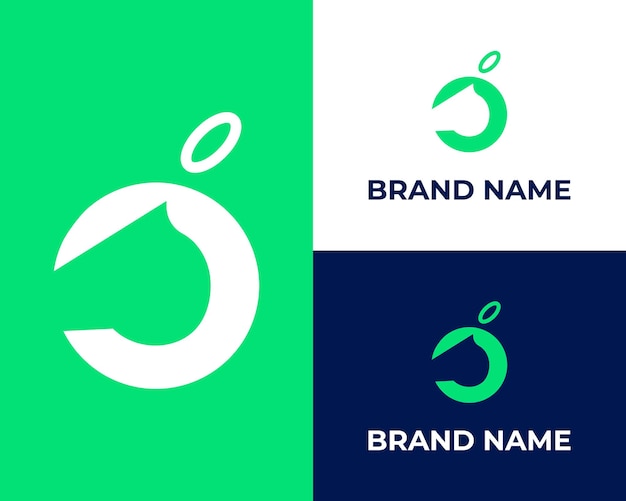 Olive letter O logo design template - vector