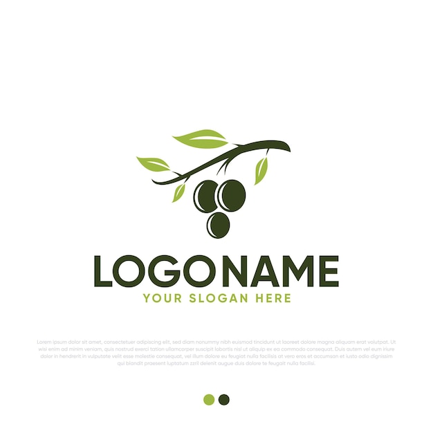 Olive Logo Design Premium Vector