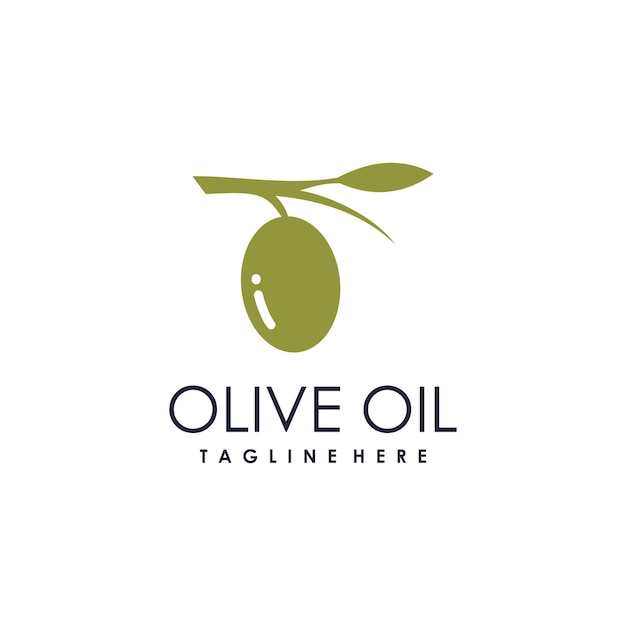 Olive logo design vector with creative abstract concept