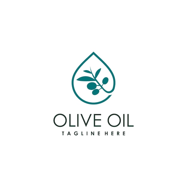 Olive logo design vector with creative abstract concept