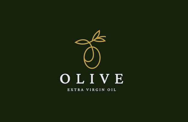 Olive logo icon design template flat Natural extra virgin oil beauty cosmetic and food