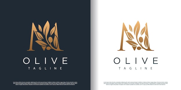 Olive logo icon with letter Z concept Premium Vector