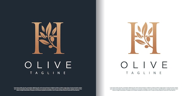 Olive logo icon with letter Z concept Premium Vector