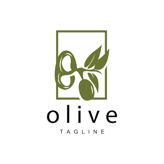 Olive Logo Olive Oil Plant Vector Natural Herbal Health Medicine Design Illustration Template Icon