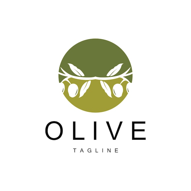 Olive Logo Olive Oil Plant Vector Natural Herbal Health Medicine Design Illustration Template Icon