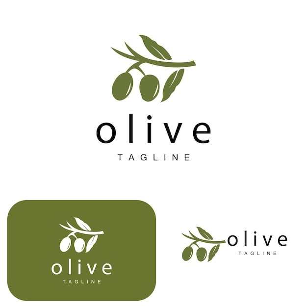 Olive Logo Olive Oil Plant Vector Natural Herbal Health Medicine Design Illustration Template Icon