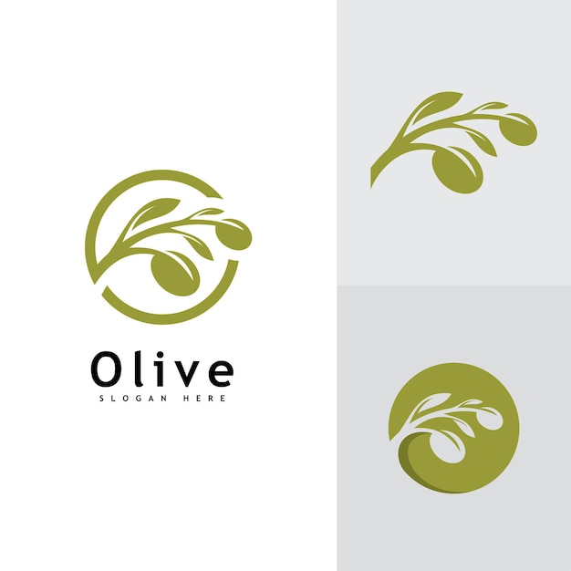 Olive oil logo design vector template