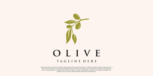 Olive oil logo design with modern concept Premium Vector