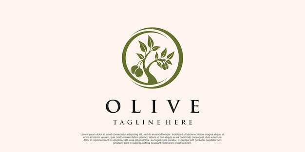 Olive oil logo design with modern concept Premium Vector