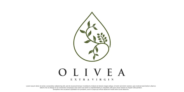 Olive oil logo design with modern concept Premium Vector