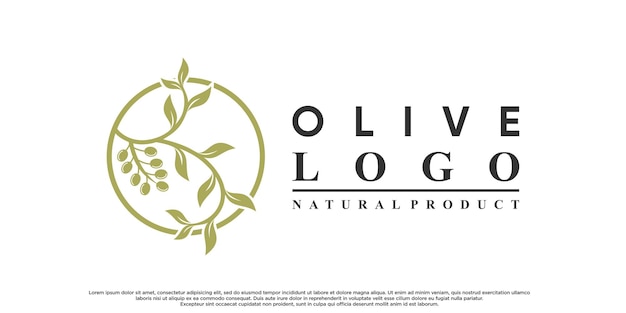 Olive oil logo design with modern concept Premium Vector