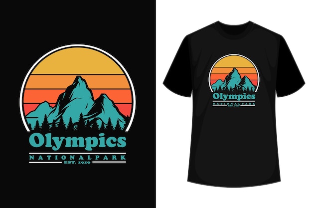 Olympic national park t shirt design