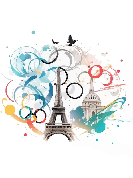 Olympic Rings Paris background