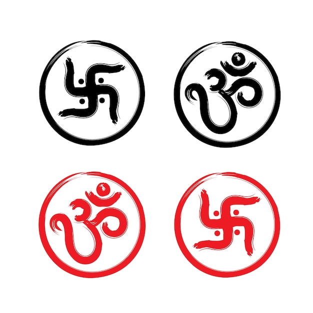 Om and swastik symbol design