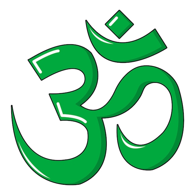 Om symbol of hinduism icon Cartoon illustration of om symbol of hinduism vector icon for web design