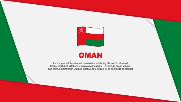 Oman Flag Abstract Background Design Template Oman Independence Day Banner Cartoon Vector Illustration Oman Independence Day