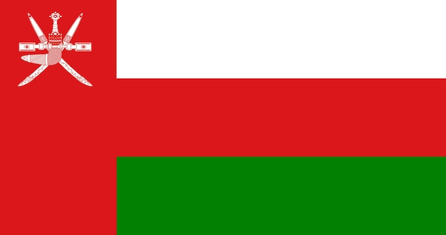 Vector oman flag in vector