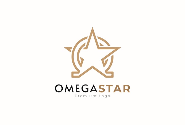 Omega Logo design, omega with star combination, usable for brand and business logos