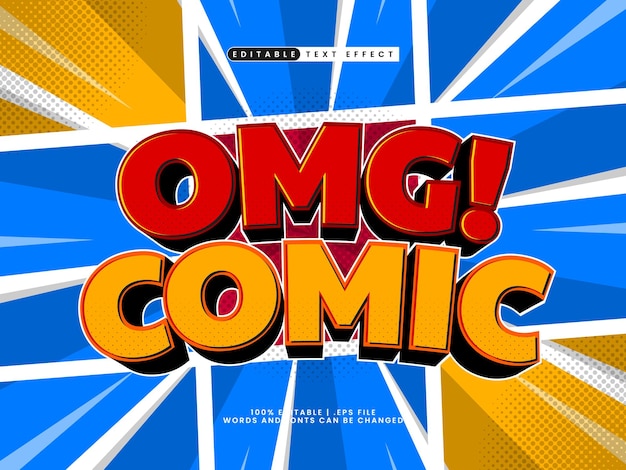 omg comic editable text effect