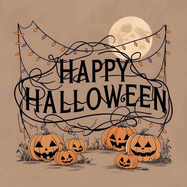 Vector ominous halloween celebration visual vector illustration