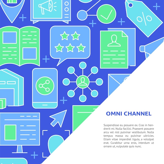 Omni channel marketing poster