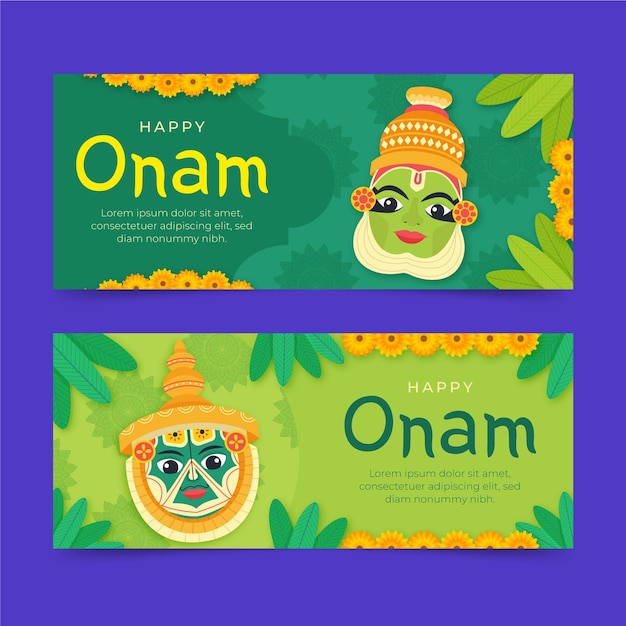 Onam banners set