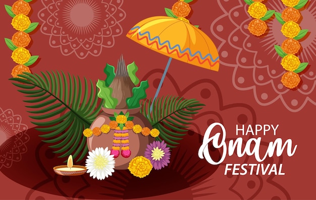 Onam Hindu harvest festival poster