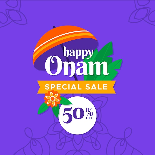 Onam sales squared banner