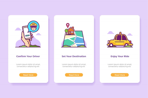 Onboarding Illustration Online Taxi Application